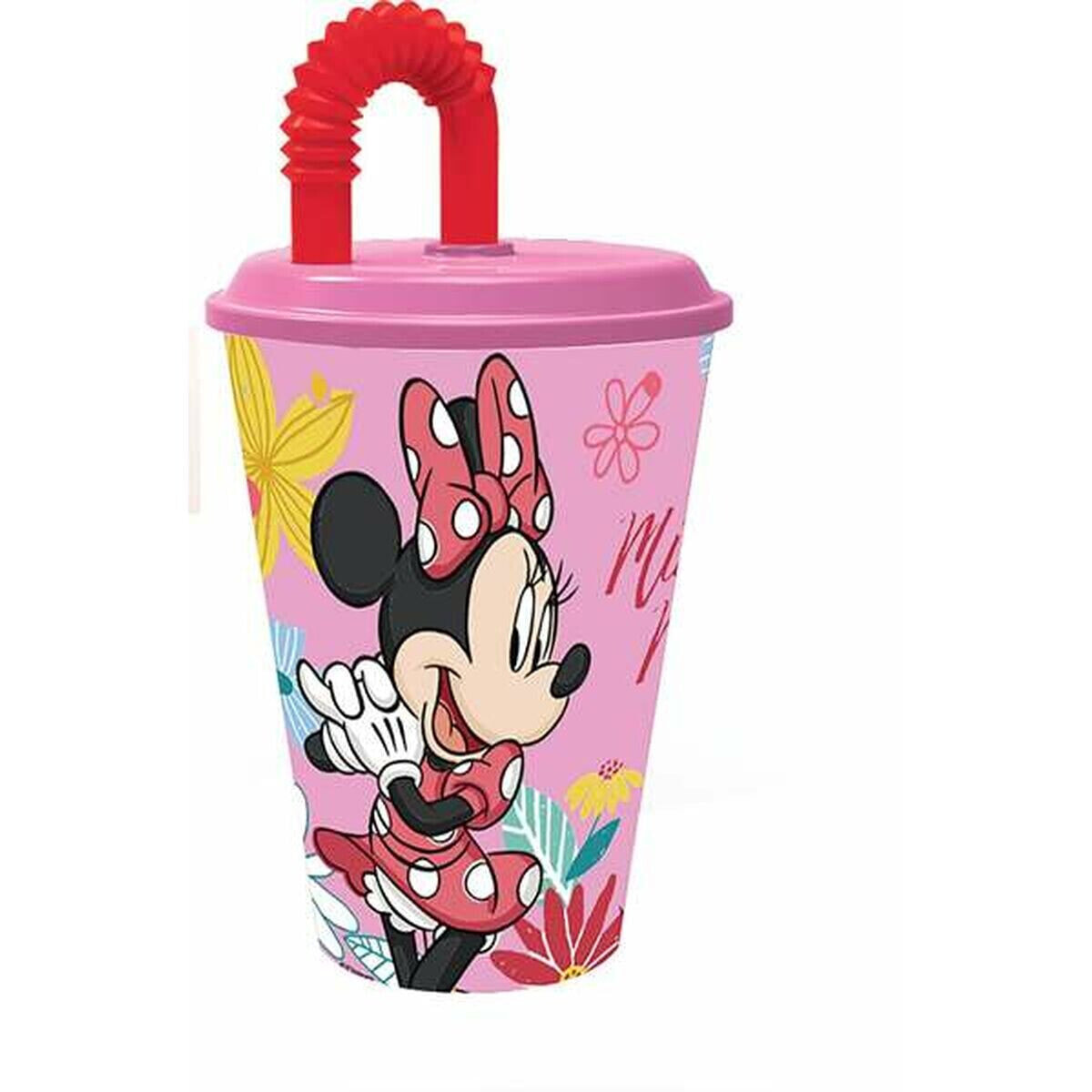 Cup with Straw Minnie Mouse Spring Look 430 ml