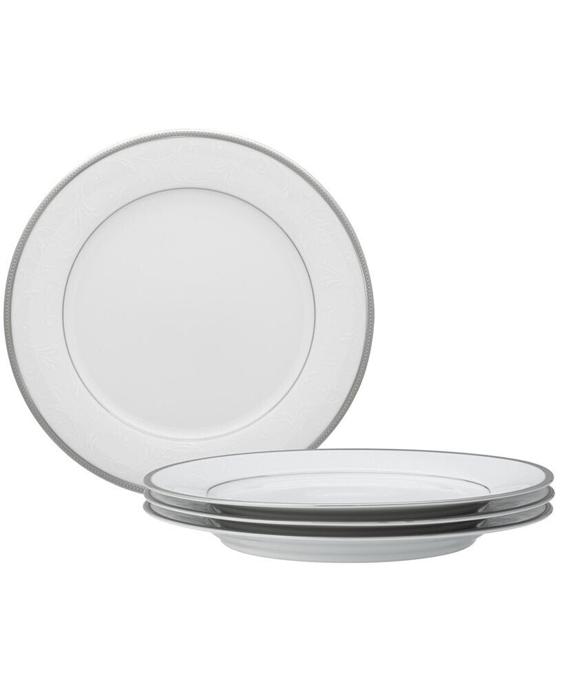 Noritake regina Platinum Set of 4 Dinner Plates, Service For 4