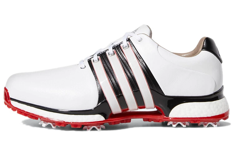 Adidas Tour360 XT Wear-Resistant Low-Top Golf Shoes Men's White Black Red