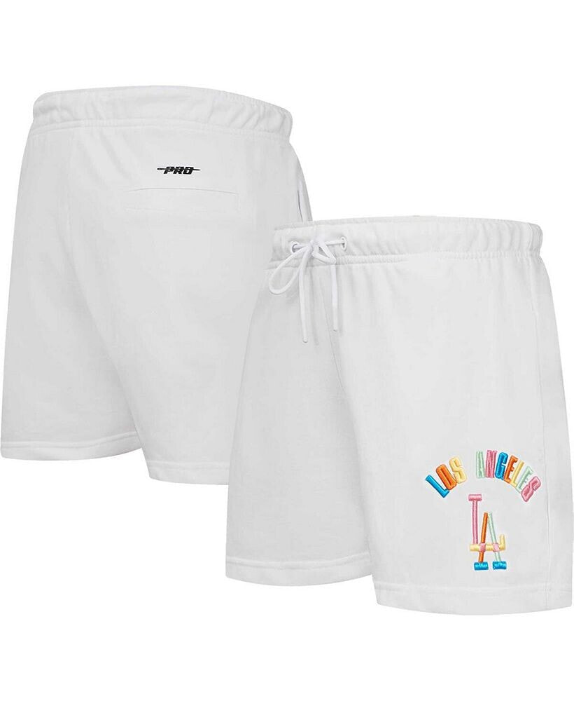 Pro Standard women's White Los Angeles Dodgers Washed Neon Shorts