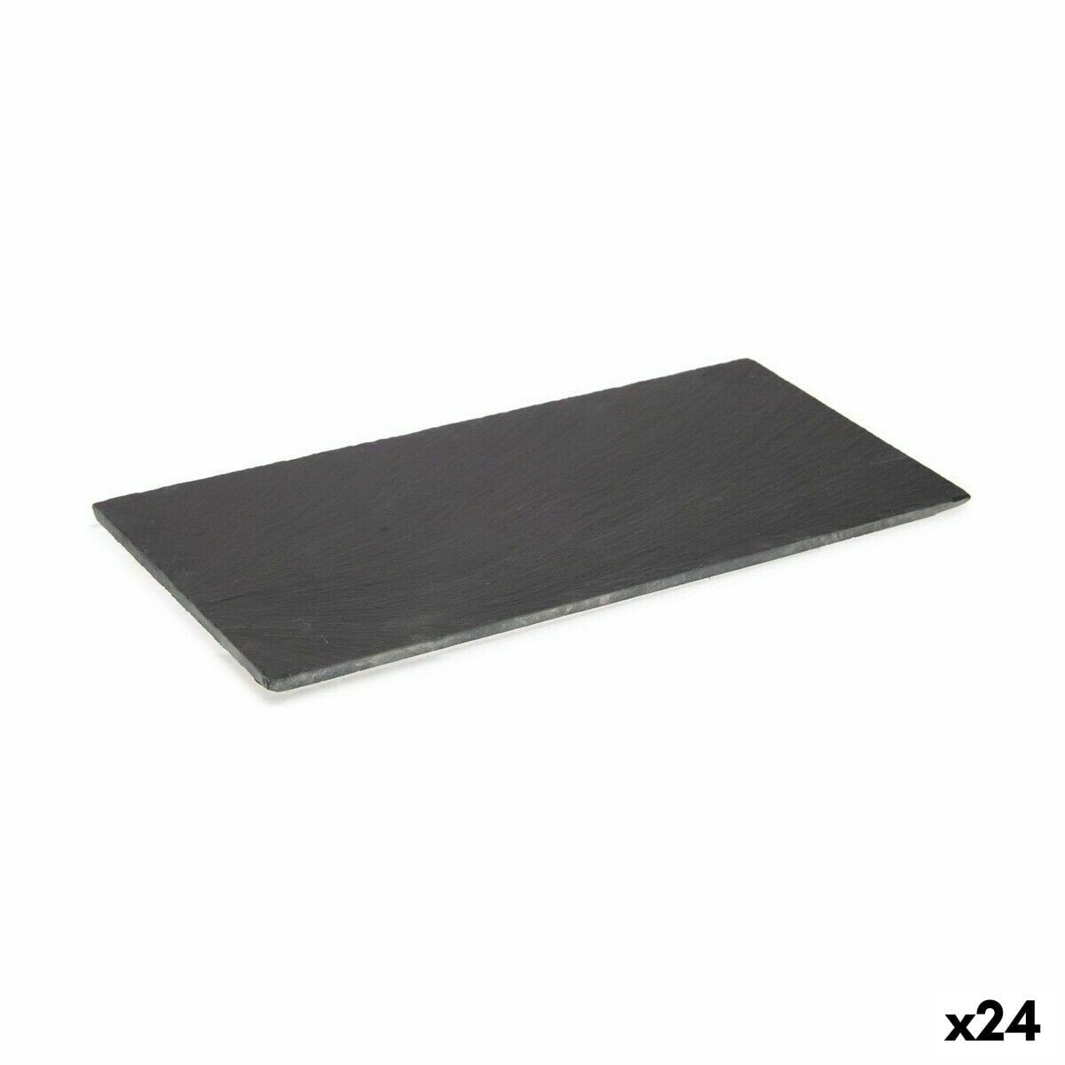 поднос для закусок Чёрный Доска 30 x 0,651 x 15 cm (24 штук)