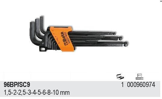 Beta Allen Keys 9 ПК/1,5-10 мм/96BP/SC9