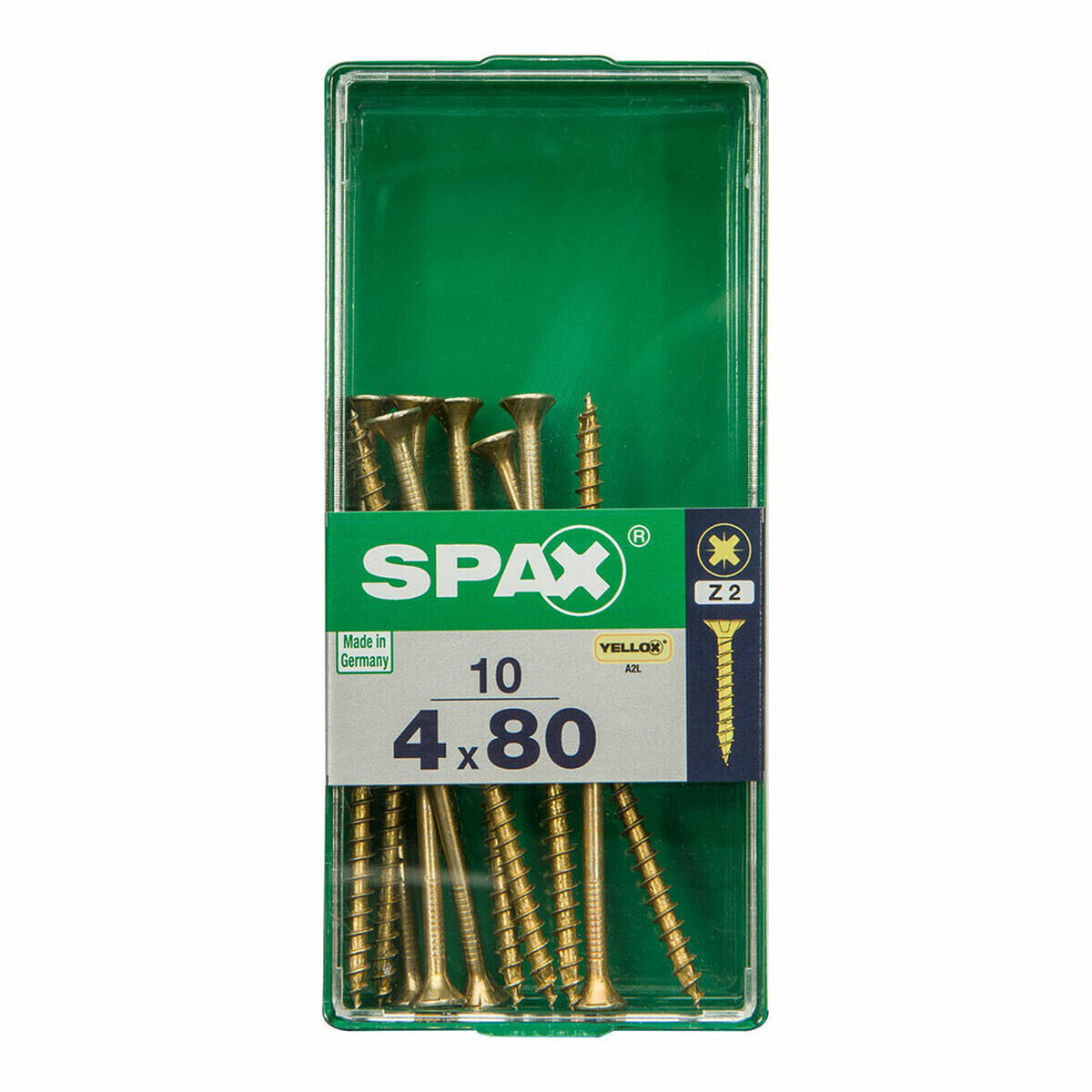 Коробка для винтов SPAX 4081020400802 Шуруп Плоская головка (4 x 80 mm) (4,0 x 80 mm)