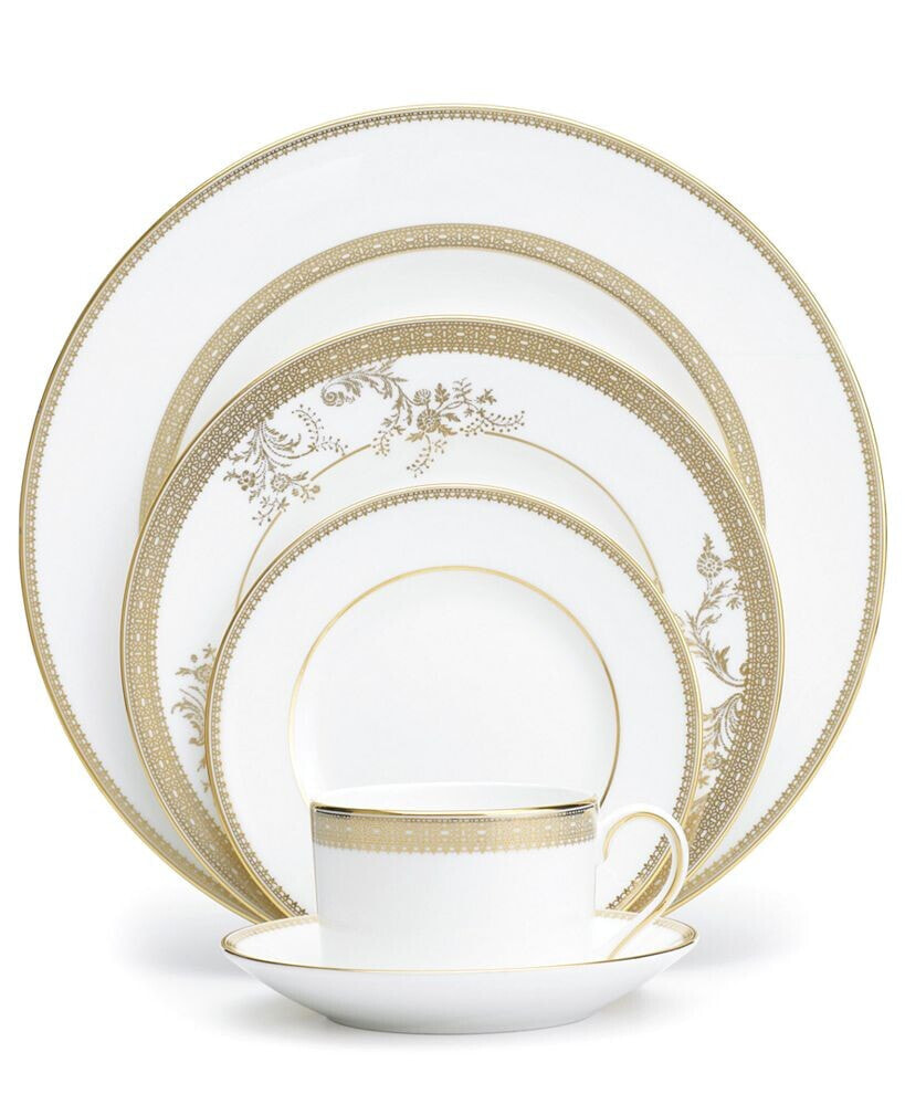 Vera Wang Wedgwood dinnerware, Lace Gold 5 Piece Place Setting