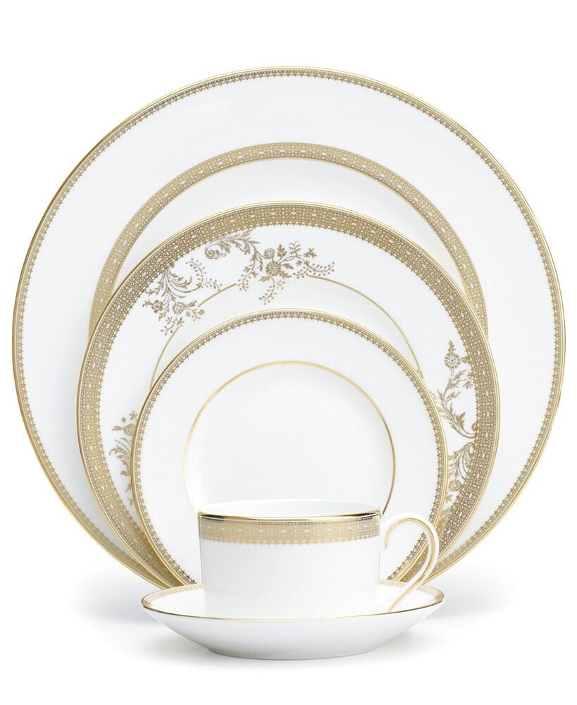 Dinnerware, Lace Gold 5 Piece Place Setting