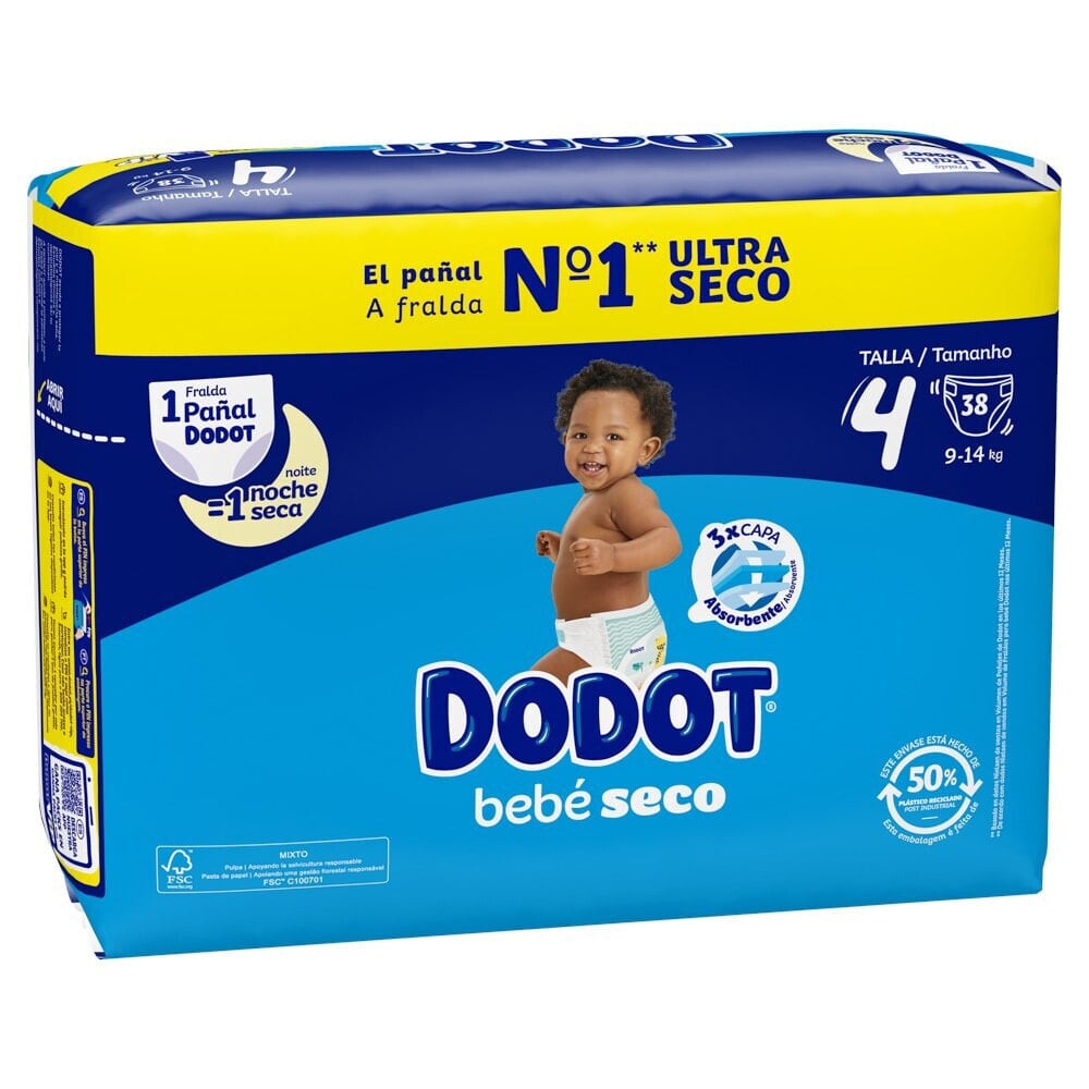 DODOT Stages Size 4 38 Units Diapers