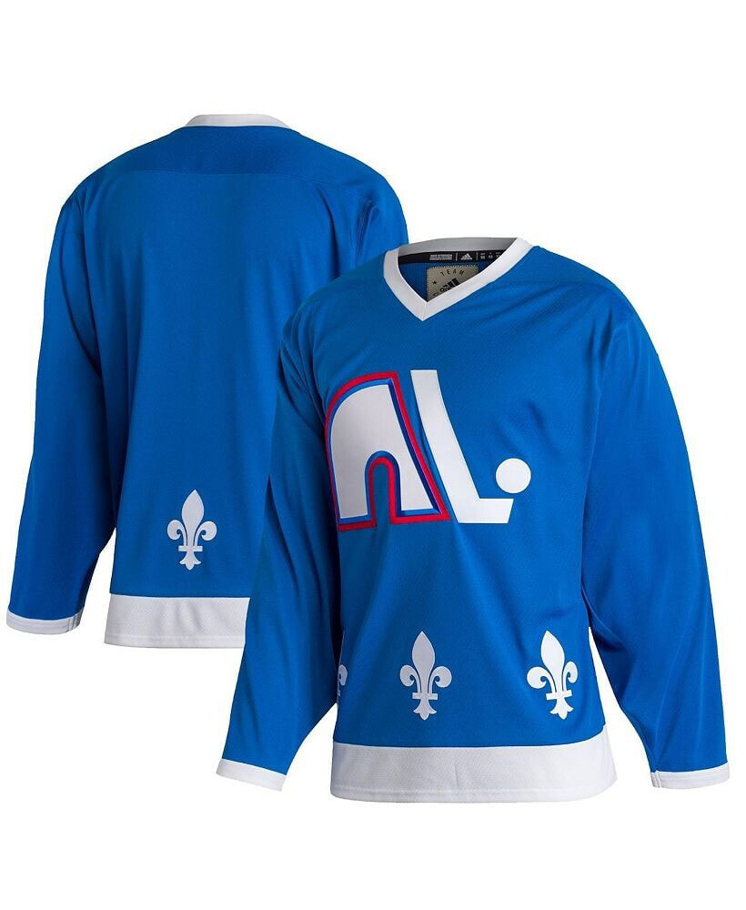 adidas men's Blue Quebec Nordiques Team Classics Authentic Blank Jersey