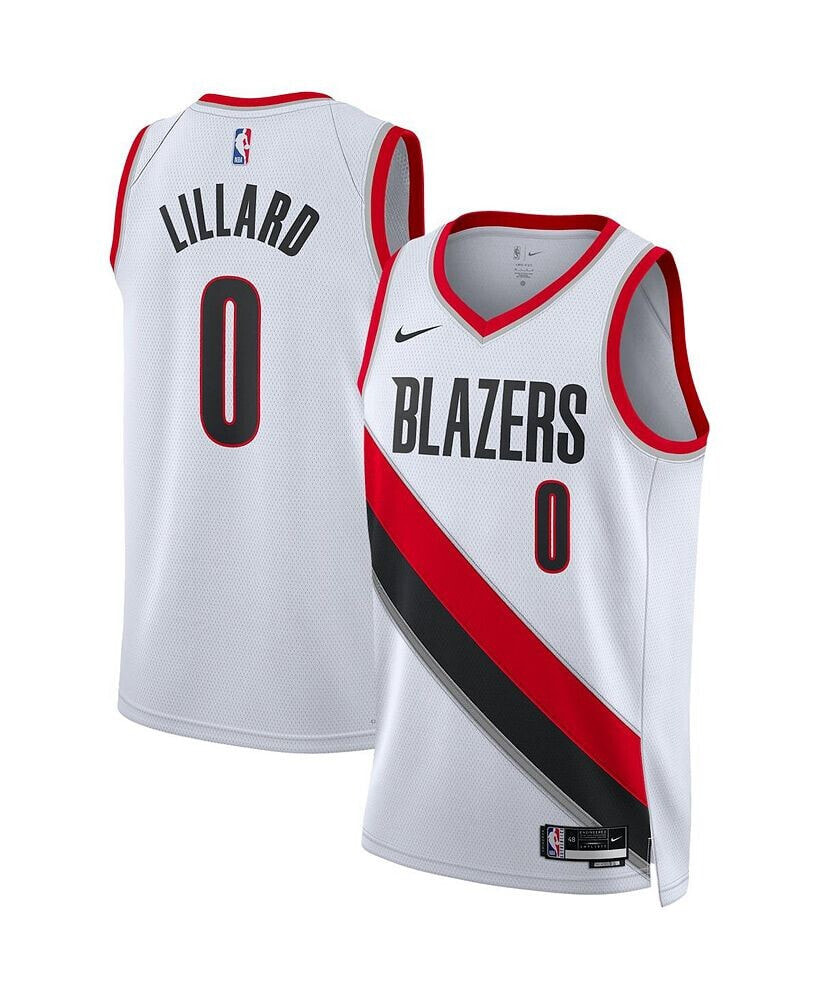 Nike men's Damian Lillard White Portland Trail Blazers 2022/23 Swingman Jersey - Association Edition