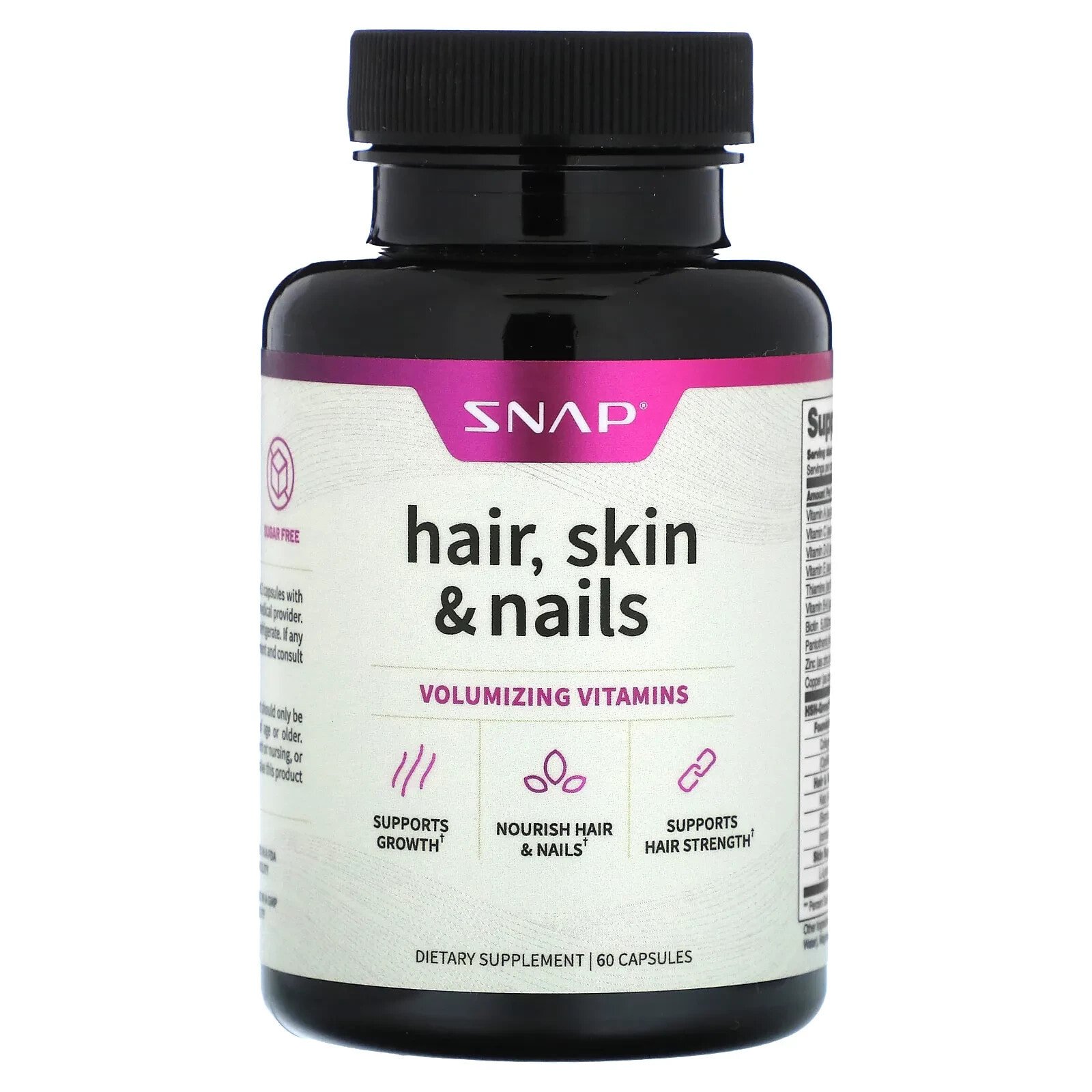 Snap Supplements, Hair, Skin & Nails , 60 Capsules