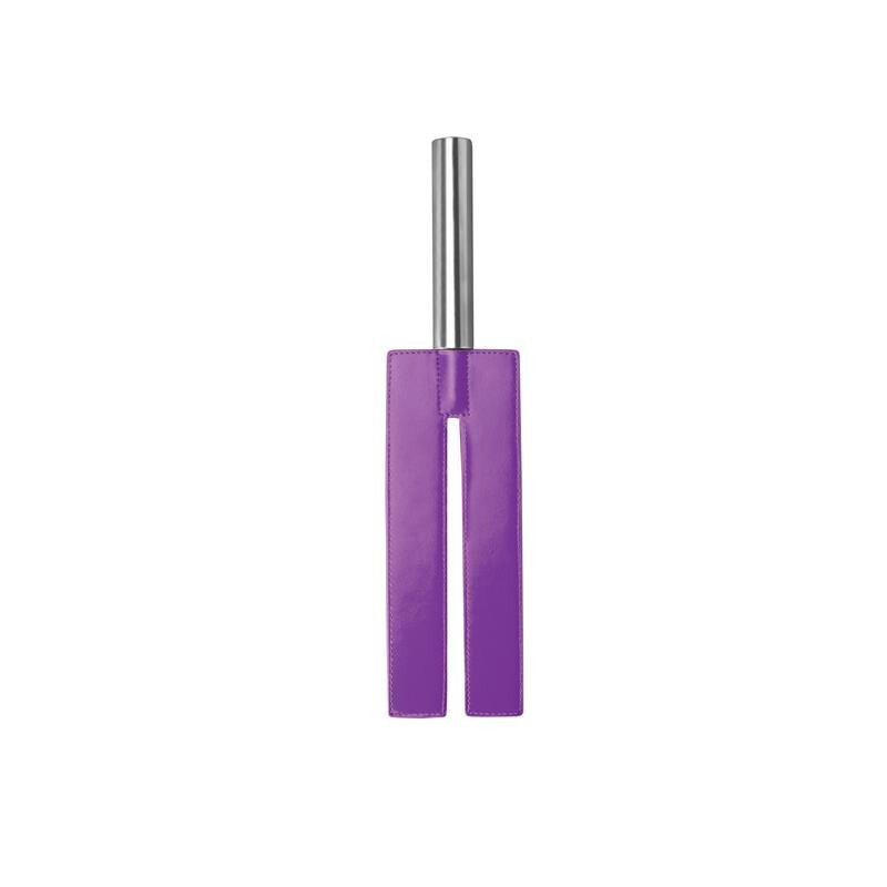 Плетка или стек для БДСМ Shots Ouch! Whips and Paddles Leather Slit Paddle Purple