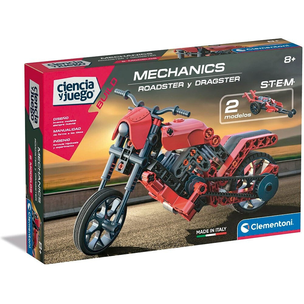 CLEMENTONI Science Mechanics Moto Roadster And Dragster