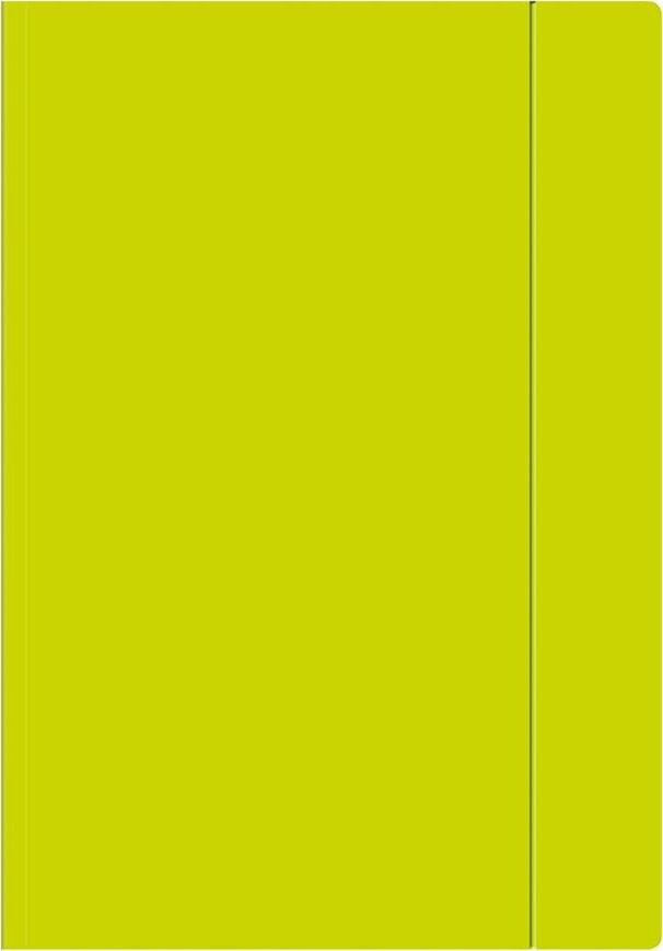Interdruk Folder with elastic A4 + Fluo lime (10 pcs)