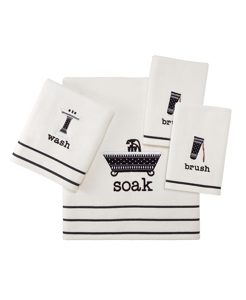 Avanti bath Icons Cotton Towel Set, 4 Pieces
