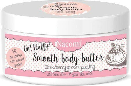 Nacomi Oh Flutty Smooth Body Butter - Strawberry-Guava Pudding Легкое масло для тела с ароматом клубничного пудинга для всех типов кожи 100 г