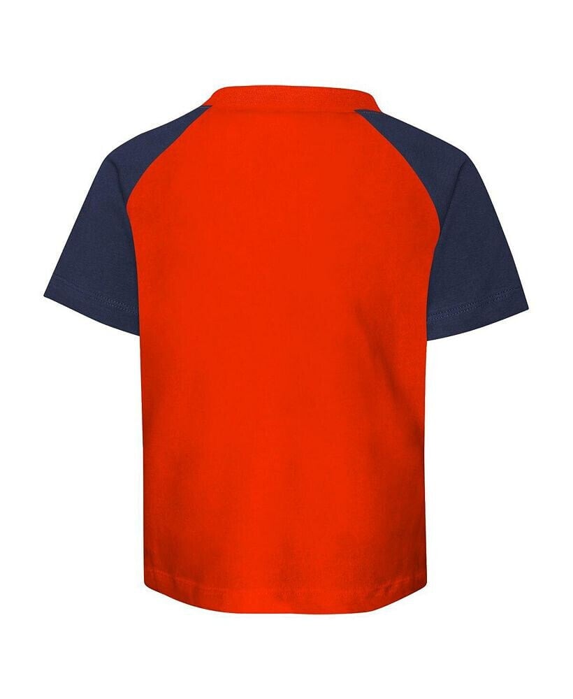 Outerstuff Preschool Detroit Tigers Orange/Heather Gray Groundout Baller Raglan T-Shirt & Shorts Set