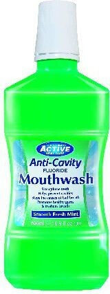 Active Anti-Cavity Mouthwash Ополаскиватель для полости рта с фтором и спиртом для защиты и профилактики заболеваний пародонта и предотвращения кариеса 500 мл