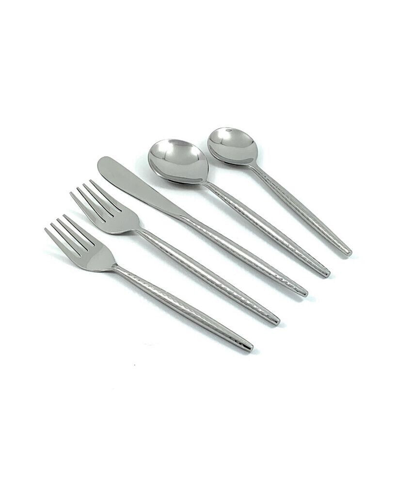 Vibhsa hammered Flatware Set of 20 Pieces