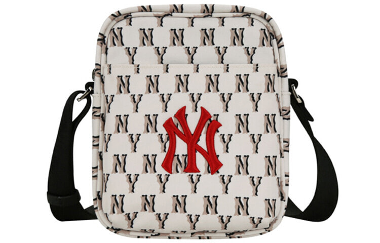 MLB Monogram系列 NY纽约洋基队 聚酯纤维 斜挎包 迷你 男女同款情侣款 白色 / Сумка MLB Monogram NY 32BGD2011-50B
