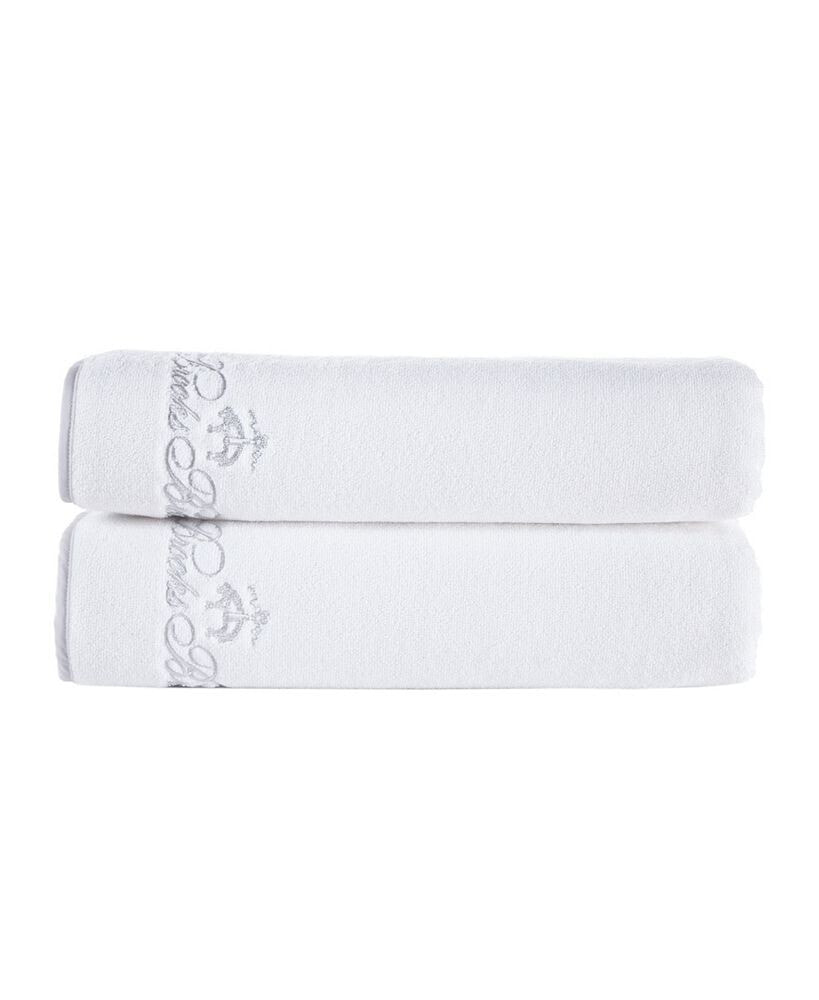 Brooks Brothers brooks Brothers Contrast Frame 2 Piece Turkish Cotton Bath Sheet Set