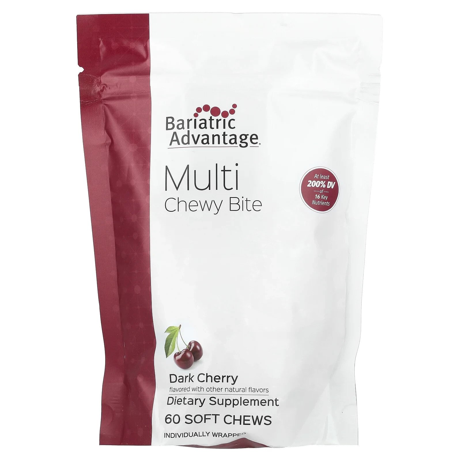 Multi Chewy Bite, Dark Cherry, 60 Soft Chews