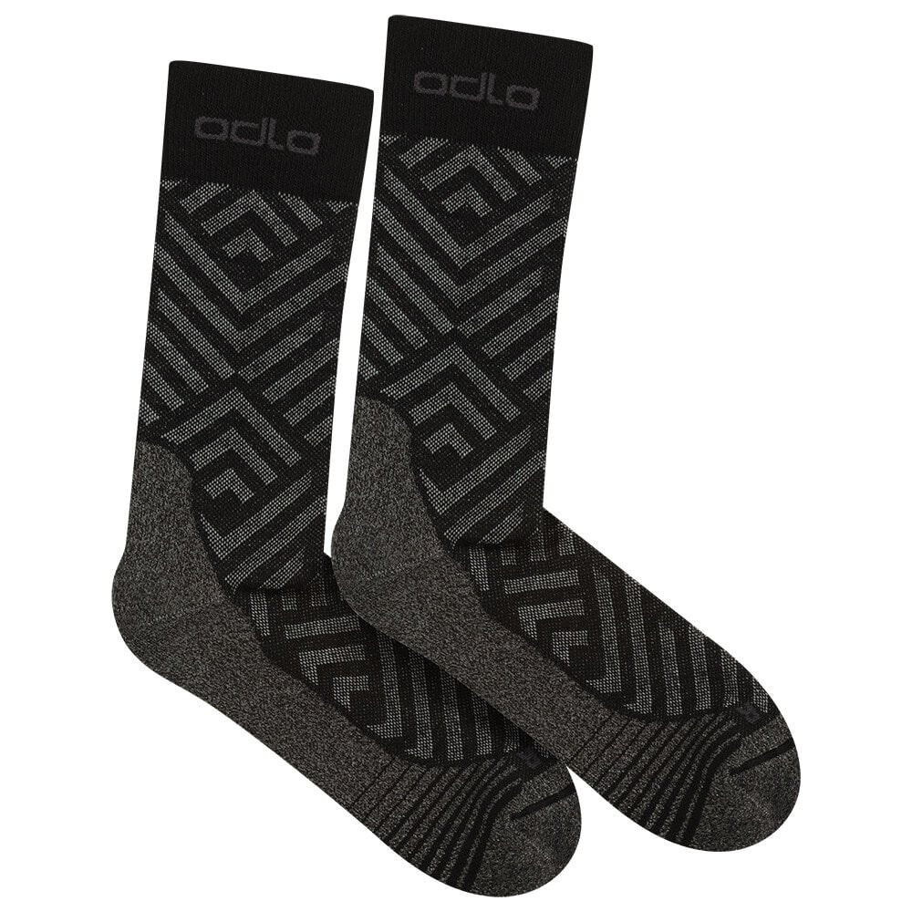 ODLO Crew Ceramicool Hike Graphic Long Socks