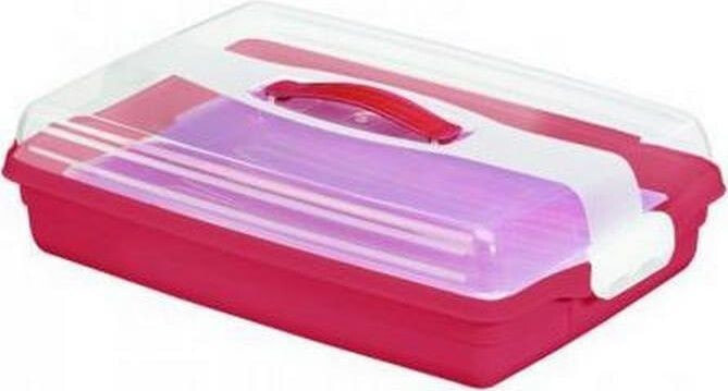 Curver Cake container rectangular red 172568