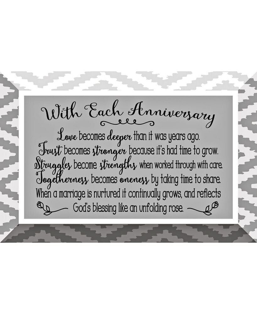 Dexsa with Each Anniversary Glass Plaque with Easel, 6