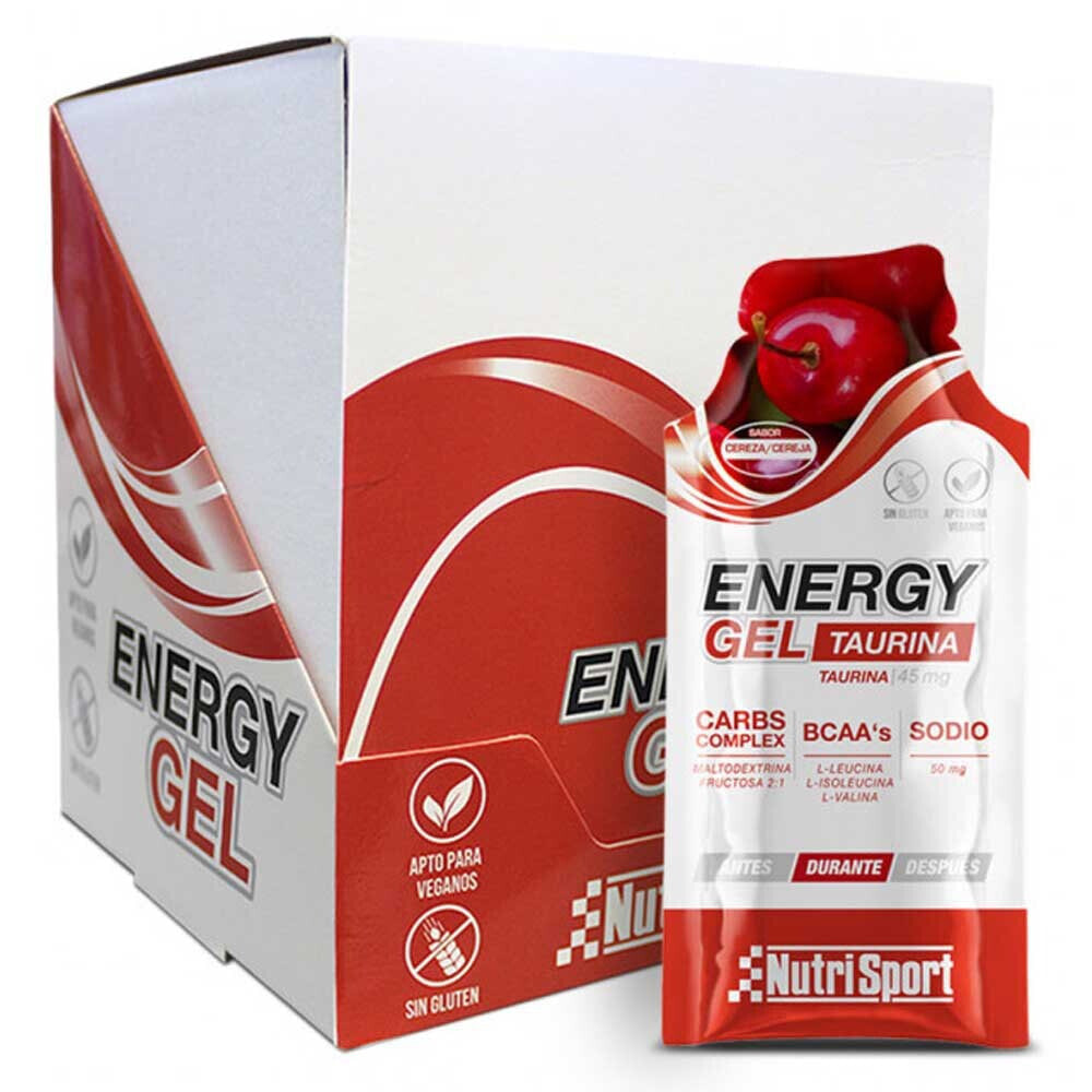 NUTRISPORT Taurina 35g Energy Gels Box Cherry