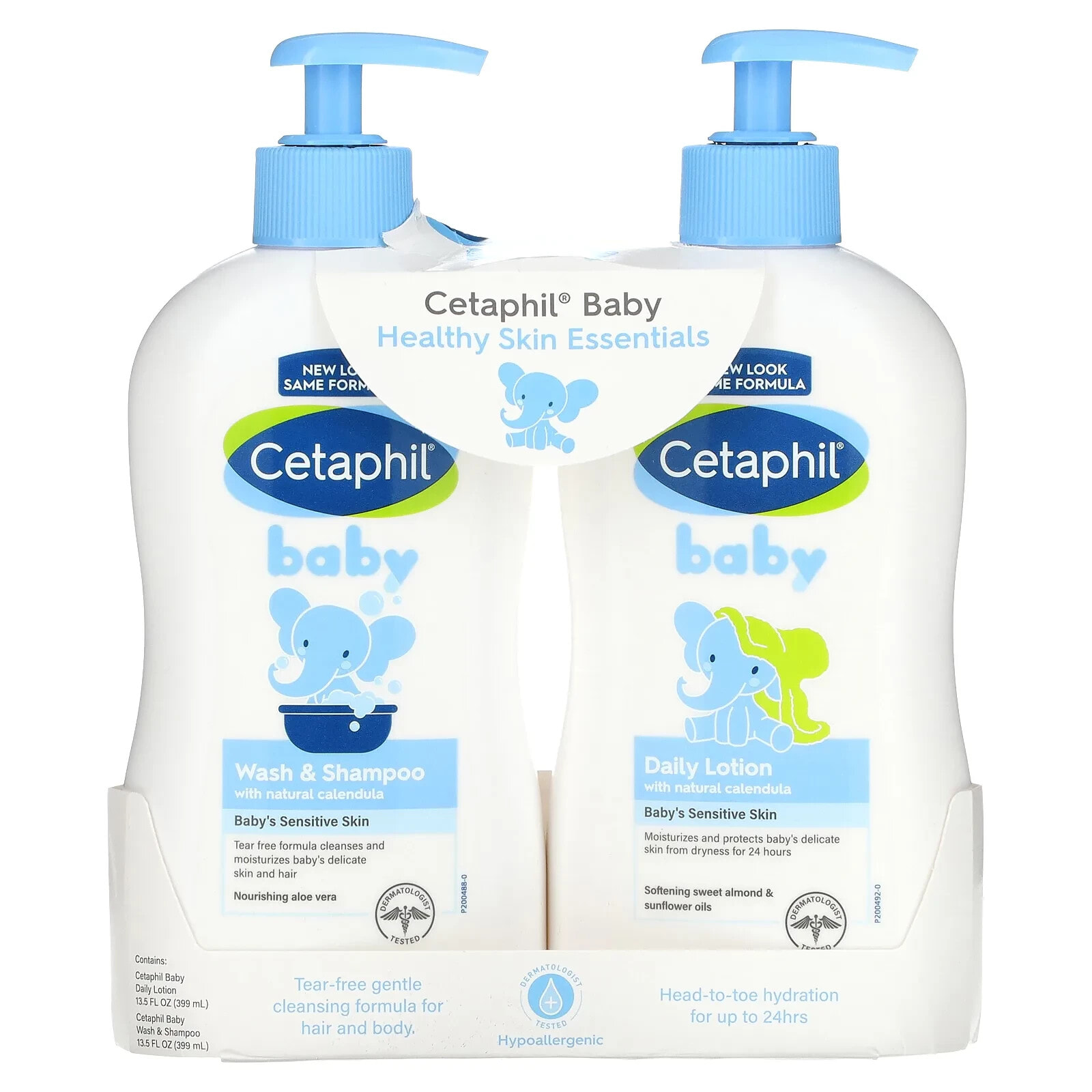 Baby, Healthy Skin Essentials Set, 2 Piece Set, 13.5 fl oz (399 ml) Each