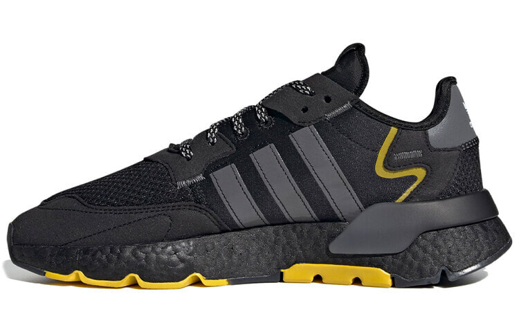 adidas originals Nite Jogger 复古时尚 低帮运动休闲鞋 男女同款 黑灰黄 / Кроссовки adidas originals Nite Jogger FV6571