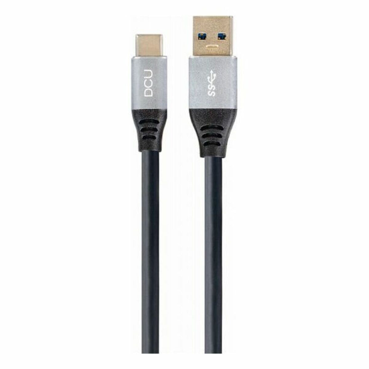 Кабель USB A — USB C DCU Чёрный (1,5M)