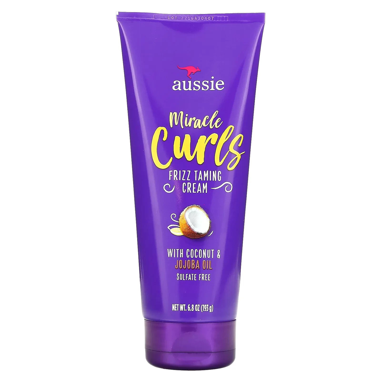 Miracle Curls, Frizz Taming Cream with Coconut & Jojoba Oil, 6.8 oz (193 g)