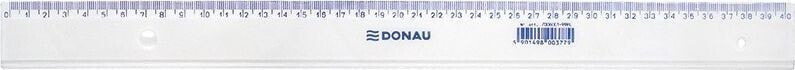 Donau Linijka DONAU, 40cm, transparentna