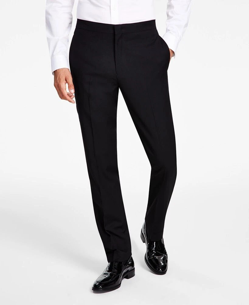 Alfani men's Slim-Fit Stretch Black Tuxedo Pants, Created for Macy's