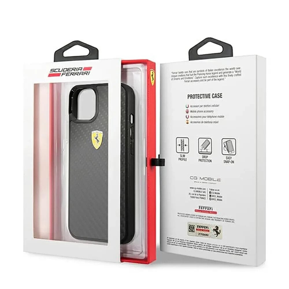 FERRARI Fehcp13Sfcabk iPhone 13 Mini 5.4 On Track Real Carbon phone case