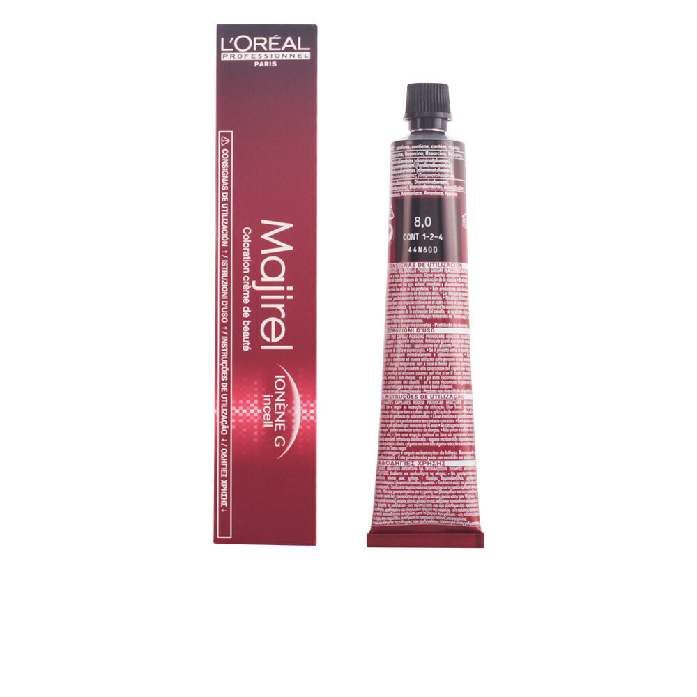 Loreal Paris Majirel Cream Color No.8.0 Deep Light Blonde Укрепляющая и восстанавливающая крем-краска для волос, оттенок глубокий светло-русый 50 мл