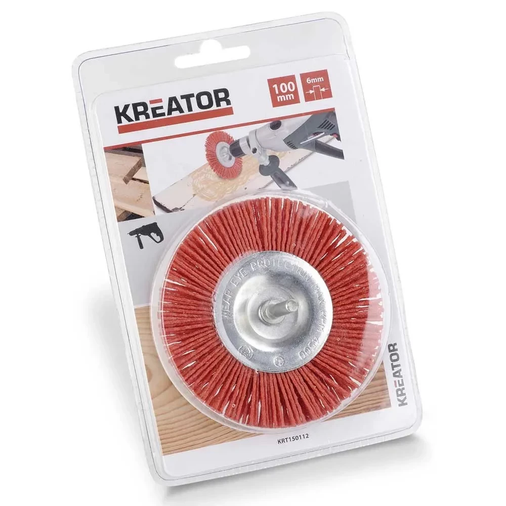 KREATOR 100 mm Nylon Circular Wavy Wire Brush