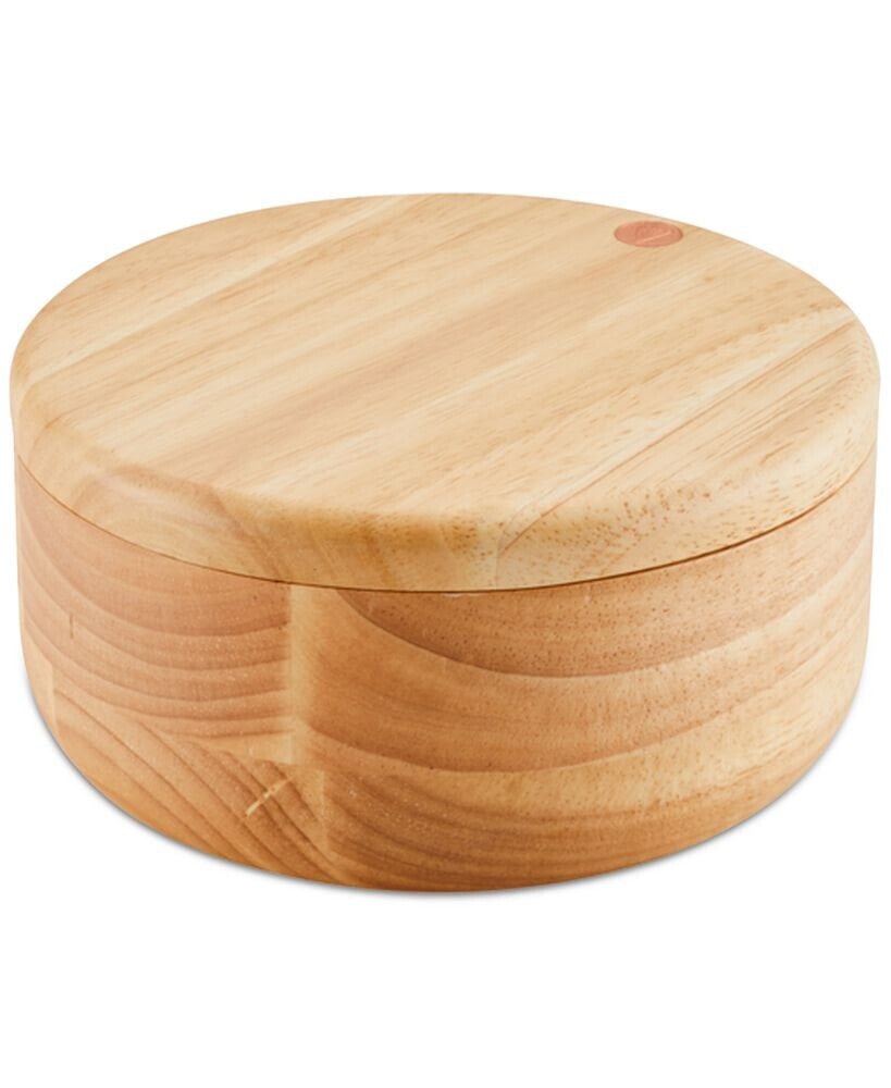 Ayesha Curry pantryware Round Wooden Salt & Spice Box