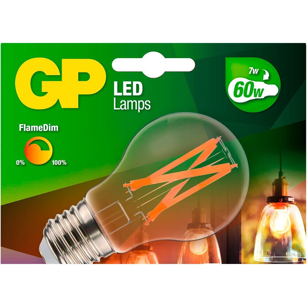 GP BATTERIES LED FlameDim E27 7W Light Bulb