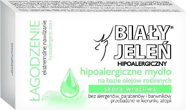 Bialy Jelen Soothing Hypoallergenic Natural Гипоаллергенное кусковое мыло для чувствительной кожи рук  85 г