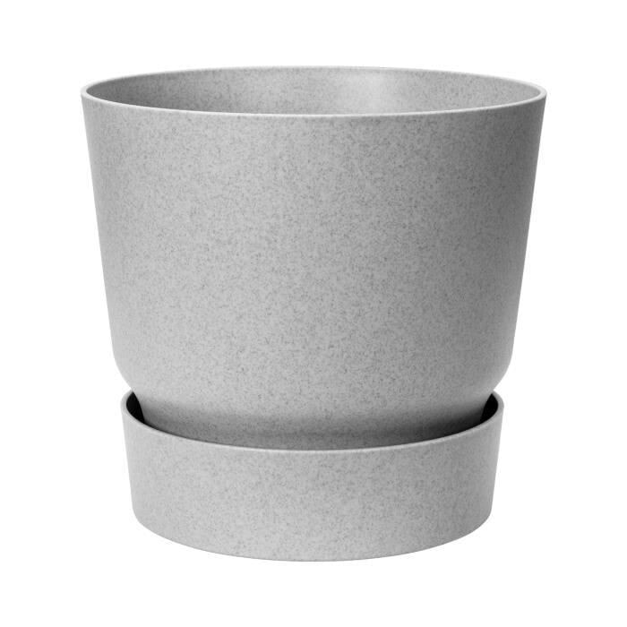 ELHO Greenville 25 round flower pot - Auen - 24.48 x H 23.31 cm - Living concrete gray