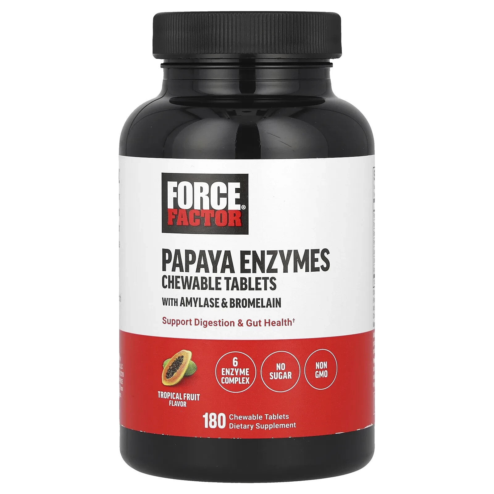 Papaya Enzymes, Tropical Fruit, 180 Chewable Tablets