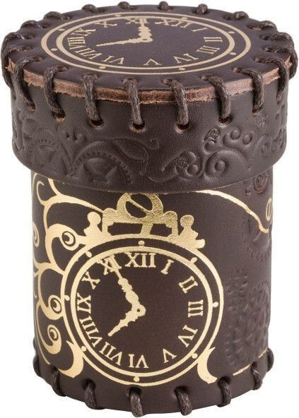 Q-Workshop Steampunk brown and gold leather mug