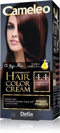 Delia Cameleo Hair Color Cream No. 4.4 Масляная крем-краска для волос с омега, оттенок медный-каштановый