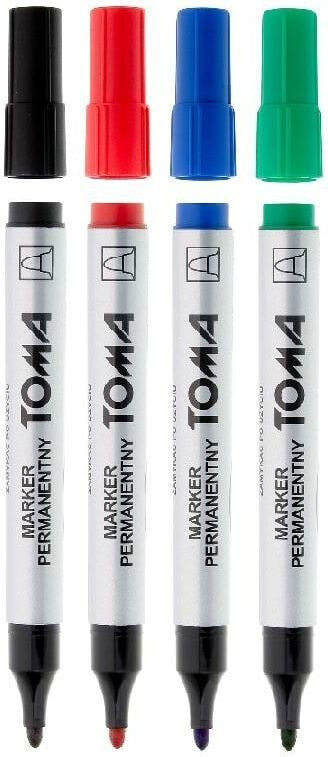 Toma Permanent marker round mix 4 colors