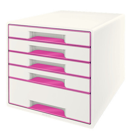 Esselte Wow Cube ящик-органайзер для стола Прорезиненный Розовый, Белый 52142023