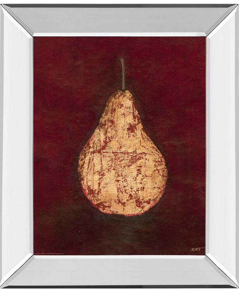 Gold Pear by Norman Wyatt, Jr. Mirror Framed Print Wall Art, 22