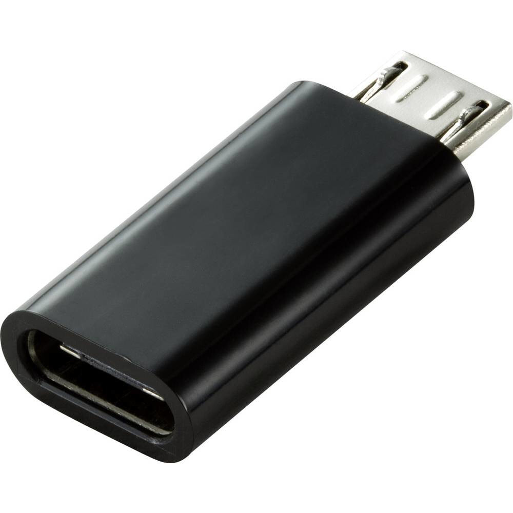 Renkforce RF-4472838 кабельный разъем/переходник Micro USB-B USB Type C Черный