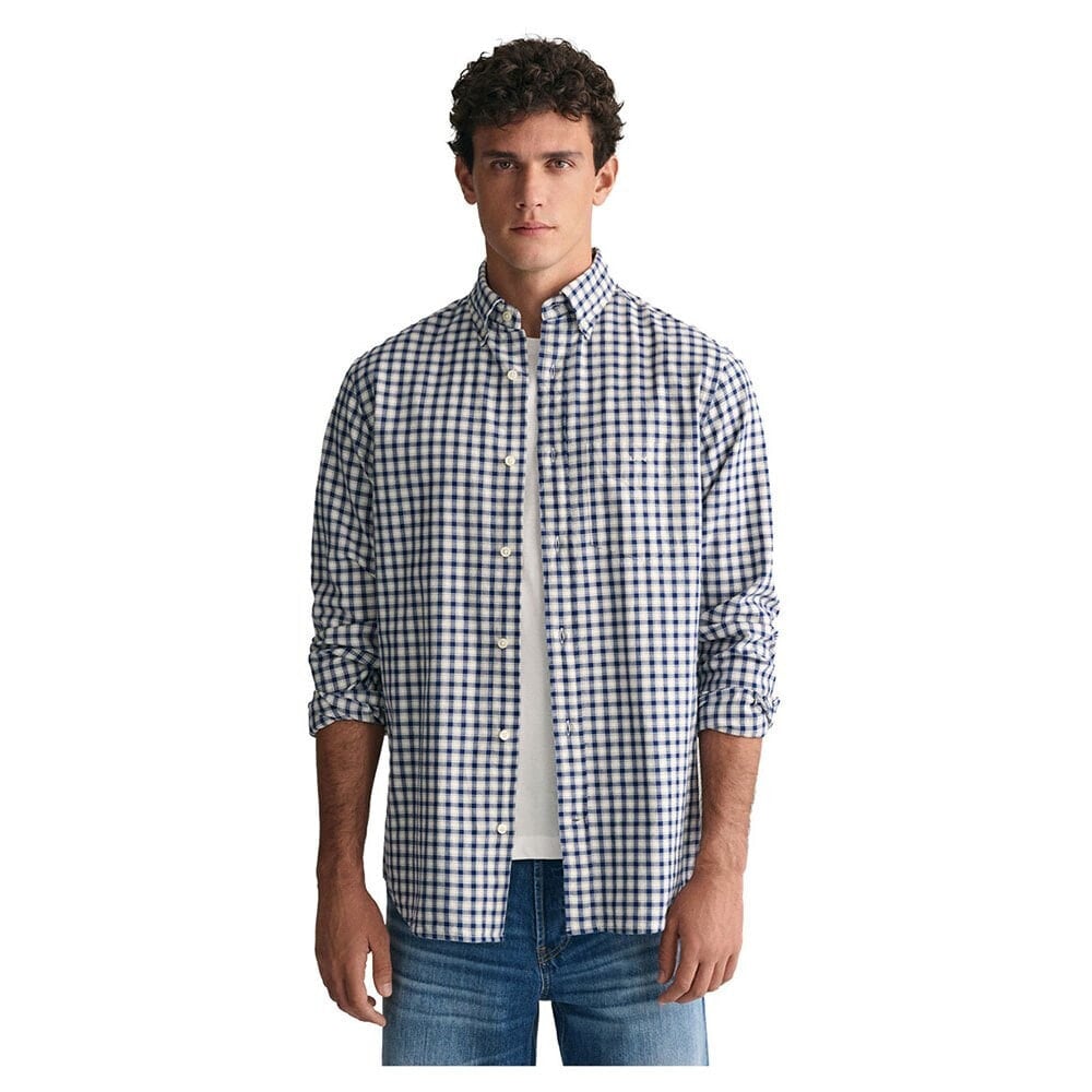 GANT Regular Fit Checked Archive Oxford Long Sleeve Shirt