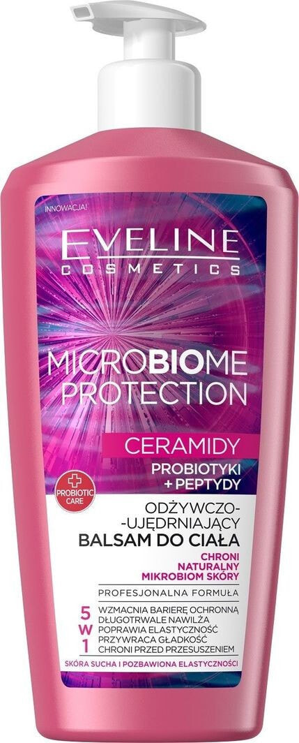 Eveline Microbiome Protection Body Balm Лосьон для тела с керамидами, пептидами и пребиотиками повышающий упругость кожи 350 мл